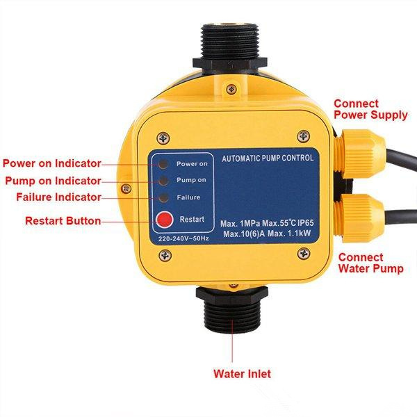 1.1KW Automatic Pump Control Electrical Pump Controller Pressure Switch ...