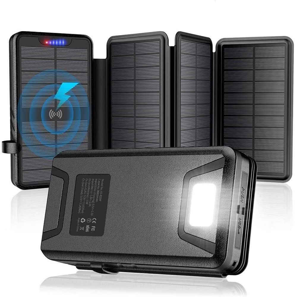 Waterproof Outdoor Solar Power Bank 38800mAh Dual USB Travel Portable Solar Charger Solar Powerbanks