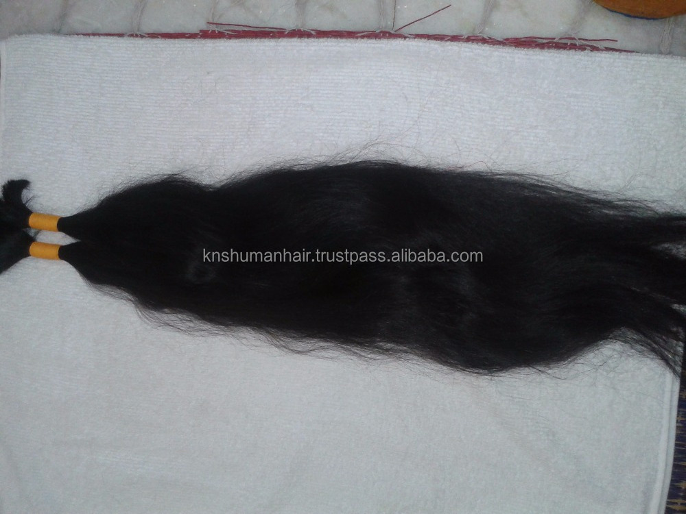 Natural raw Indian Hair From Temples Unprocessed virgin hair distributor from India Bulk 100% humanhair Cuticle aligned Hair