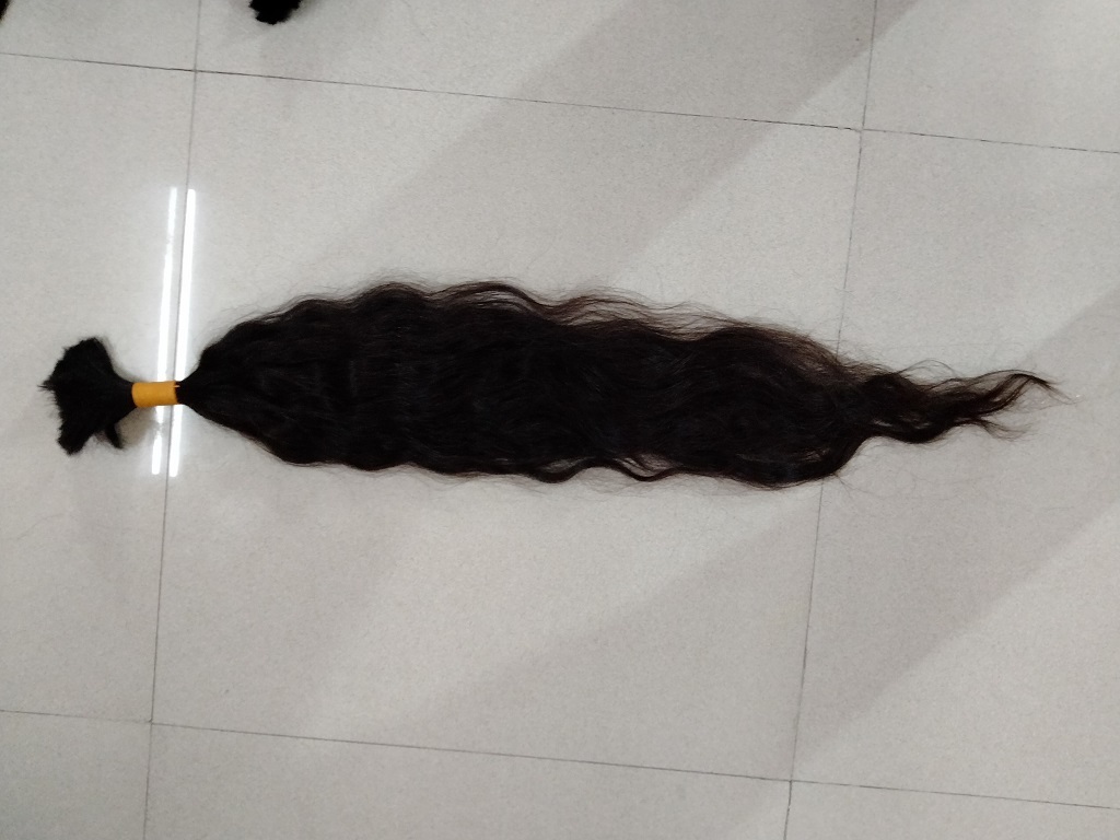 Natural raw Indian Hair From Temples Unprocessed virgin hair distributor from India Bulk 100% humanhair Cuticle aligned Hair