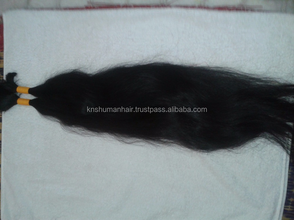 Temple Indian Human remi Bulk hair Wholesale price 100% Unprocessed Raw Virgin Hair single donor Virgin cuticle aligned hair