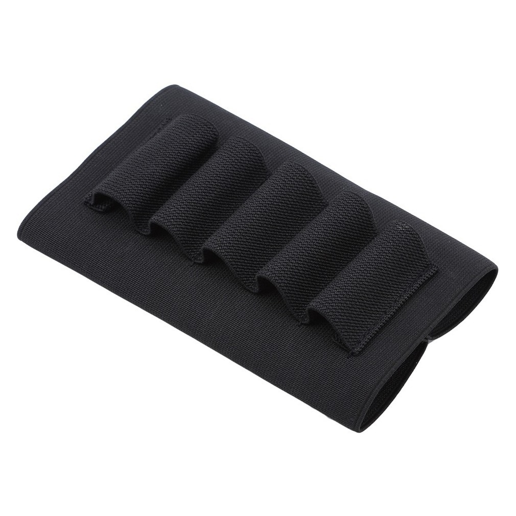 Elastic Fabric Butt 5  mag Pouches Stock Shell Holder mounts accessories  bags holsters Tactical  molle Nylon