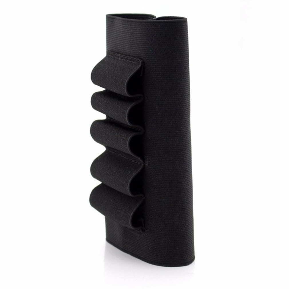 Elastic Fabric Butt 5  mag Pouches Stock Shell Holder mounts accessories  bags holsters Tactical  molle Nylon