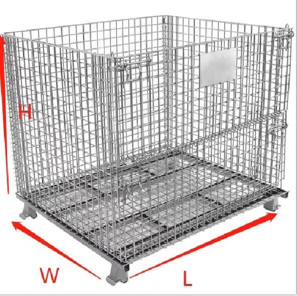 China Factory Industrial Mesh Container Wire Basket Stillage Cage Warehouse Storage And Logistics Container