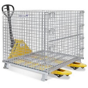 Collapsible Foldable Pallet Cages Storage Wire Container Storage Cages For Warehouse