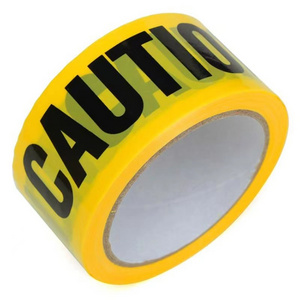 Customer printed light yellow color PE barrier tape for danger area warning purpose