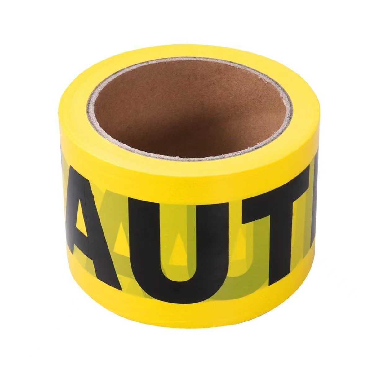 Customer printed light yellow color PE barrier tape for danger area warning purpose