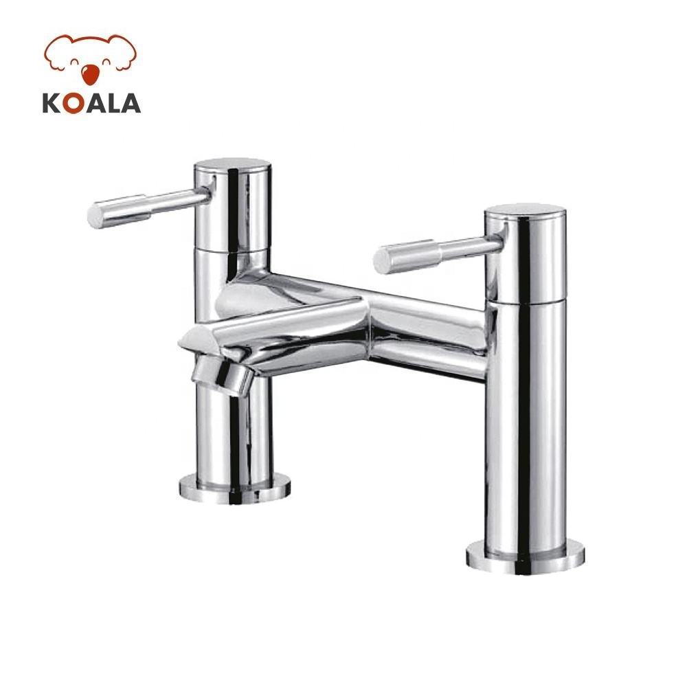 Royal Bathroom Bath Bathtub Chrome Brass Double Handle 2 Hole Sink Basin Cupc Bridge Faucet