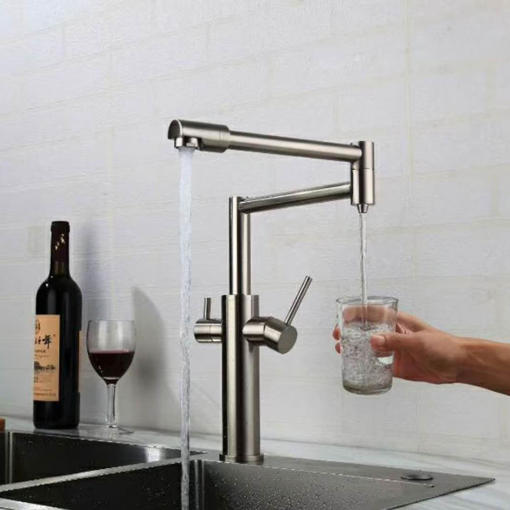 Guangdong Sus304 Plumbing Kitchen Sink Mixer Water Purifier Three Way Faucet