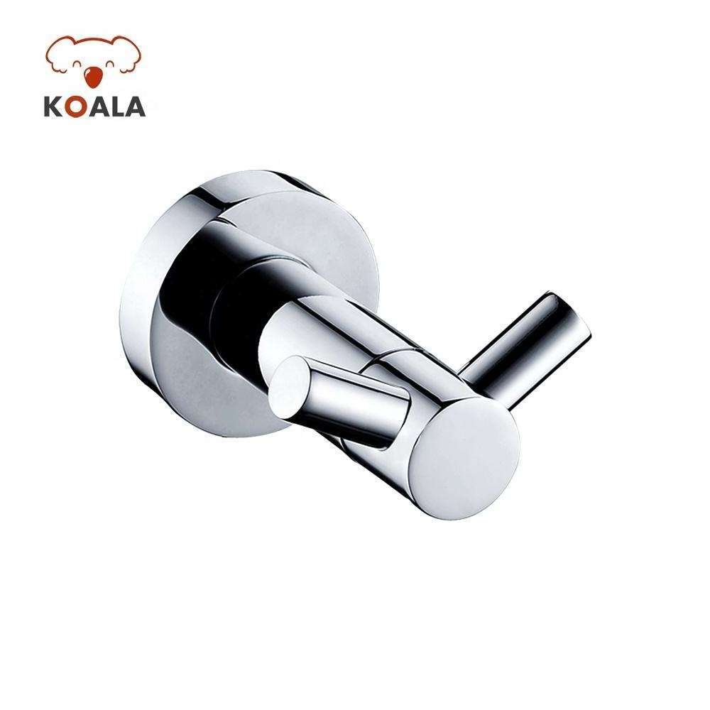 Stainless Steel Brass Double Robe Towel Coat Hanging Metal Hook For Cloth Hanger