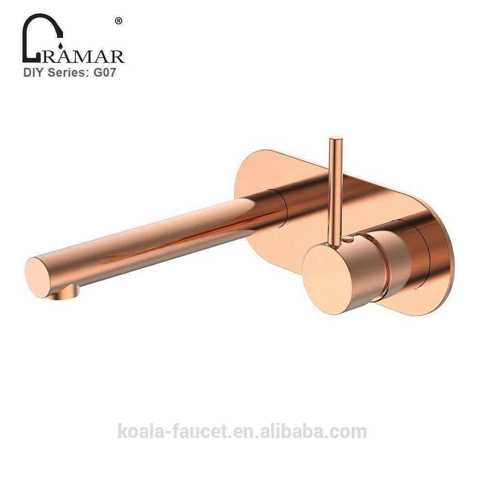 Old Fashioned DIY Wall Taps Series Matte Black Rose Gold Bathroom Faucet