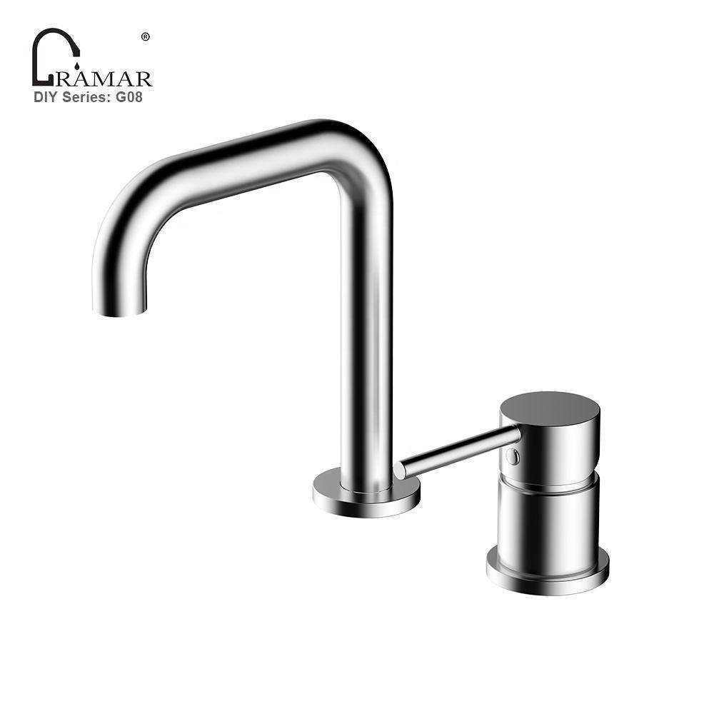 High Quality Fancy Double Hole Bronze European Contemporary Bathroom Restaurant Cupc Faucet