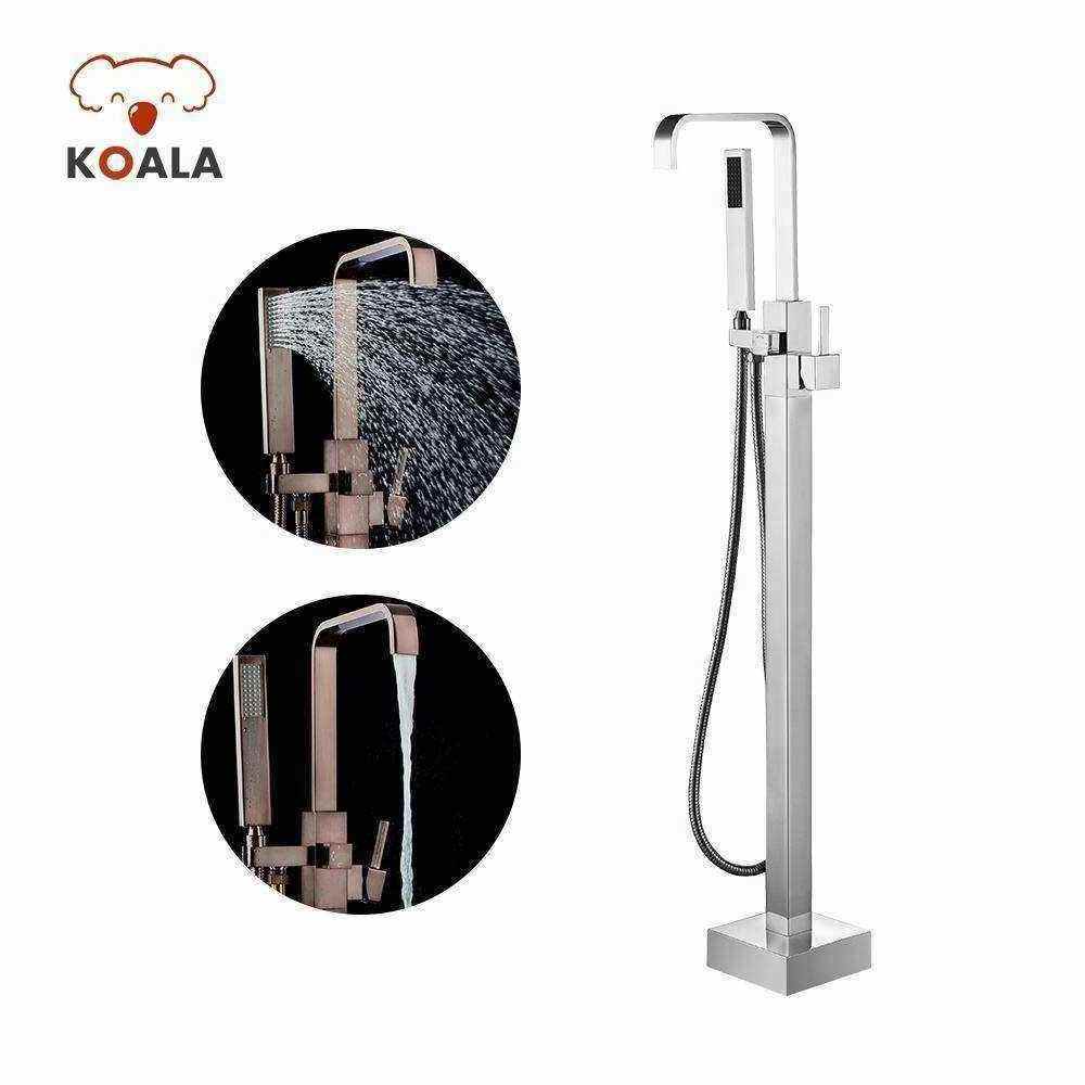 UPC Freestanding Brass Body Bathtub Shower Water Faucet with Handheld Sprayer