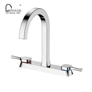 Chrome 8" Two Handle 2 Hole Lead Free cUPC America Style Kitchen Faucet