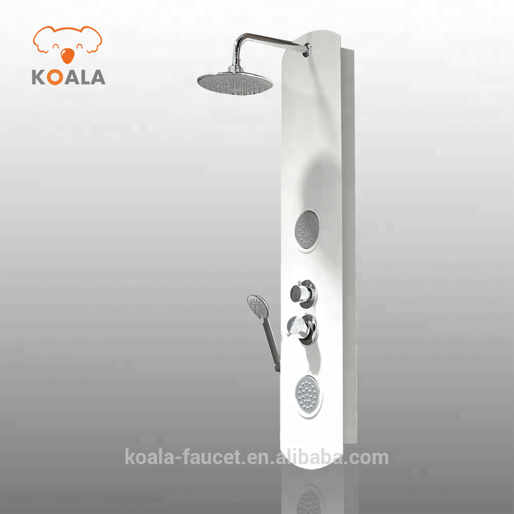 China Design Bathroom 4 Funtion Massage Heat Water With Handset And Jet Cheap Resin Wall Mounted Acrylic Shower Panel