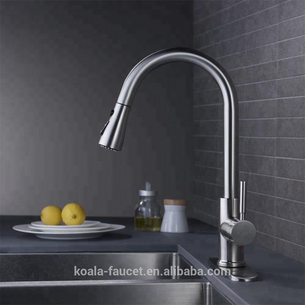 Hot-sale cUPC NSF Solid Brass High-arch Spout Pull Down Kitchen Faucet