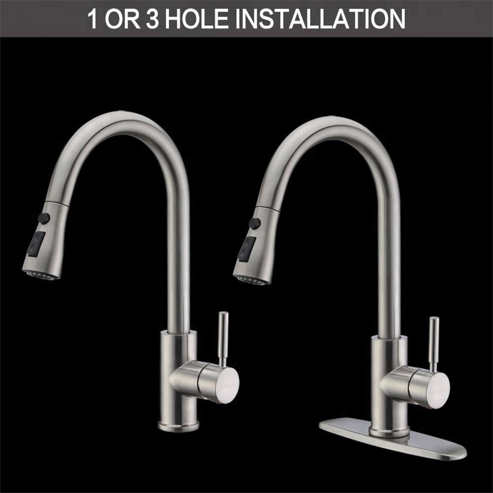 Hot-sale cUPC NSF Solid Brass High-arch Spout Pull Down Kitchen Faucet