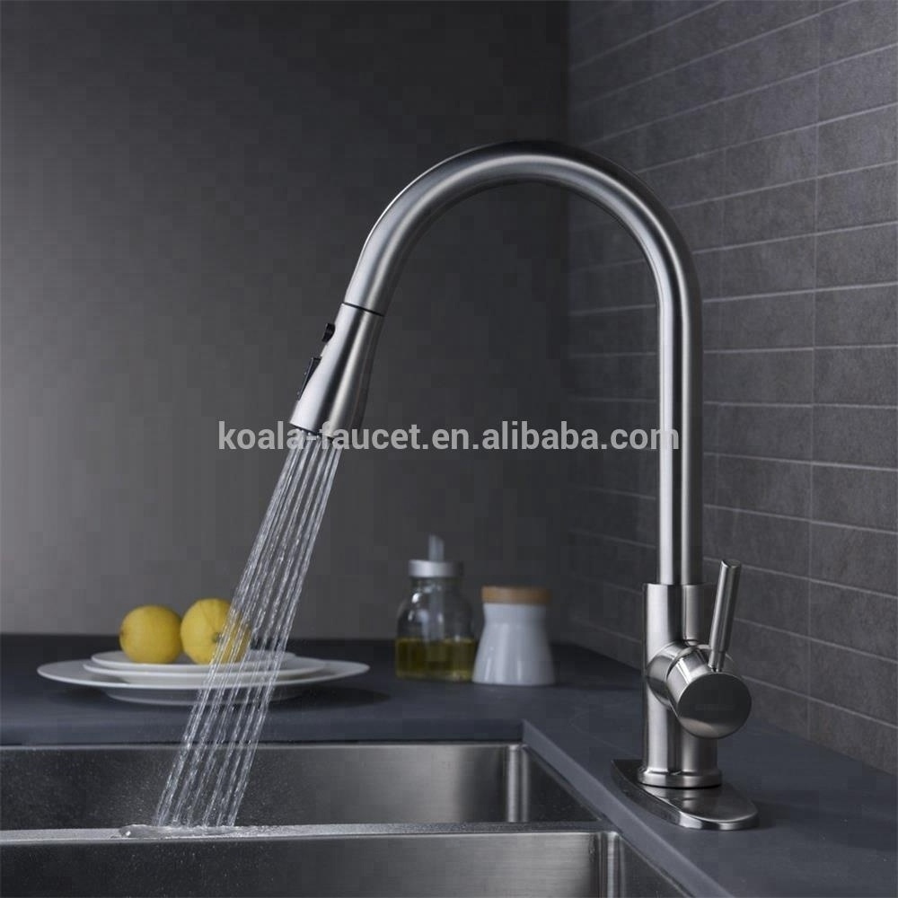 Hot-sale cUPC NSF Solid Brass High-arch Spout Pull Down Kitchen Faucet