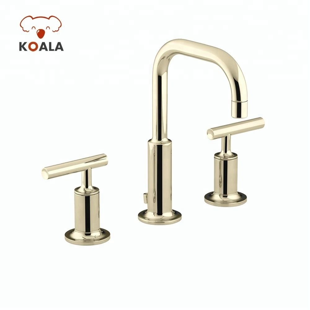 Blackened Bronze Nickle Brass Bathroom Two Handle 3 Hole Bath Faucet