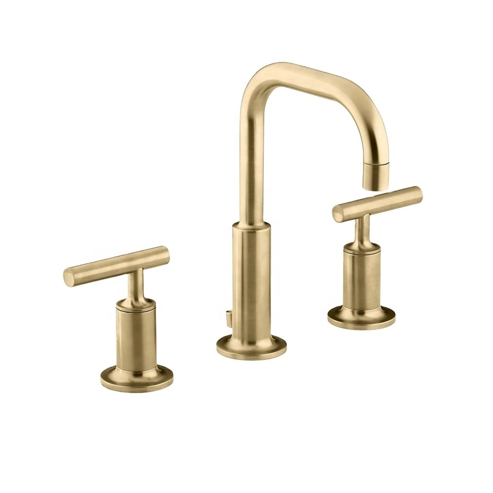 Blackened Bronze Nickle Brass Bathroom Two Handle 3 Hole Bath Faucet