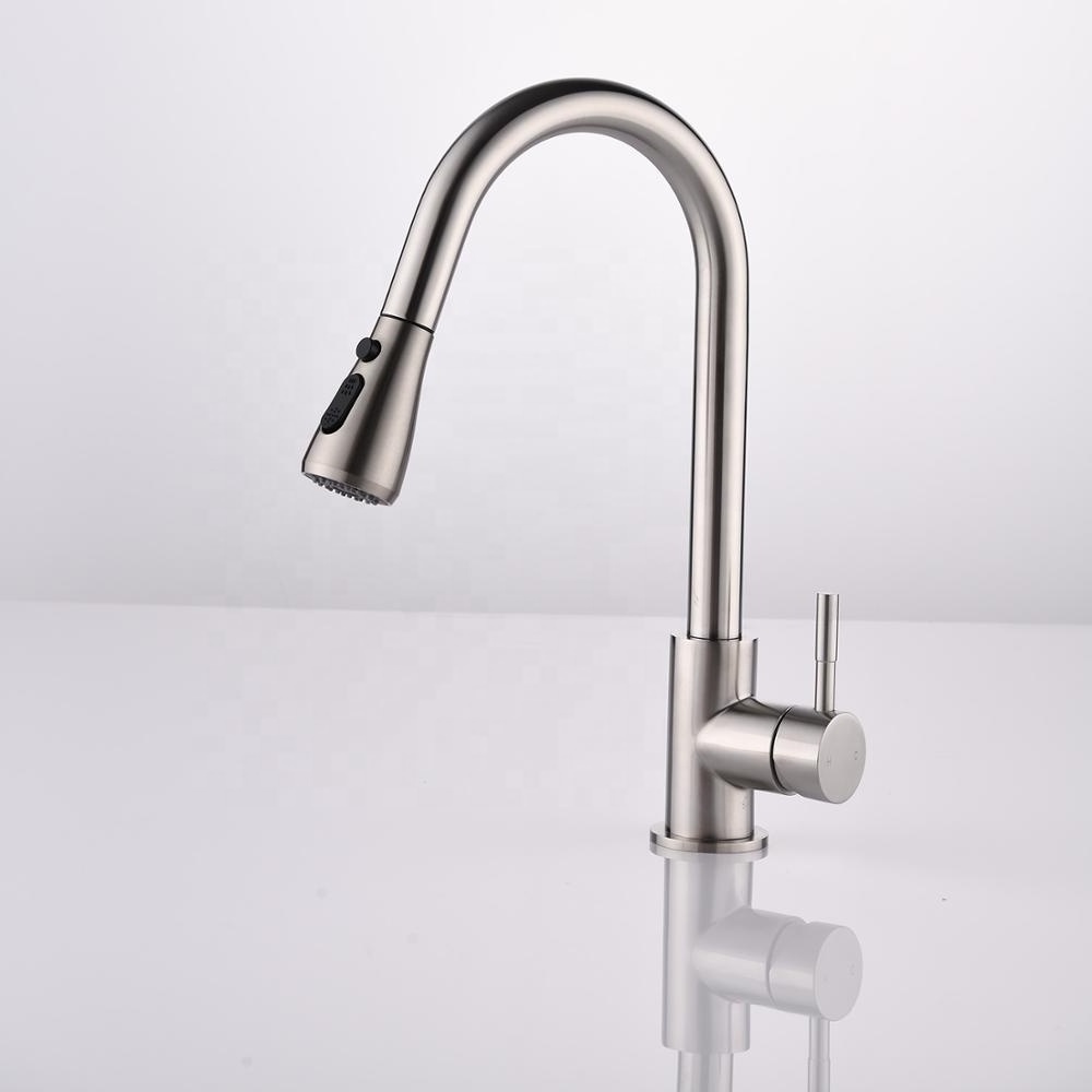 Top Sale Commercial Home Stainless Steel SUS 304 Single Handle Kitchen Sink Faucet