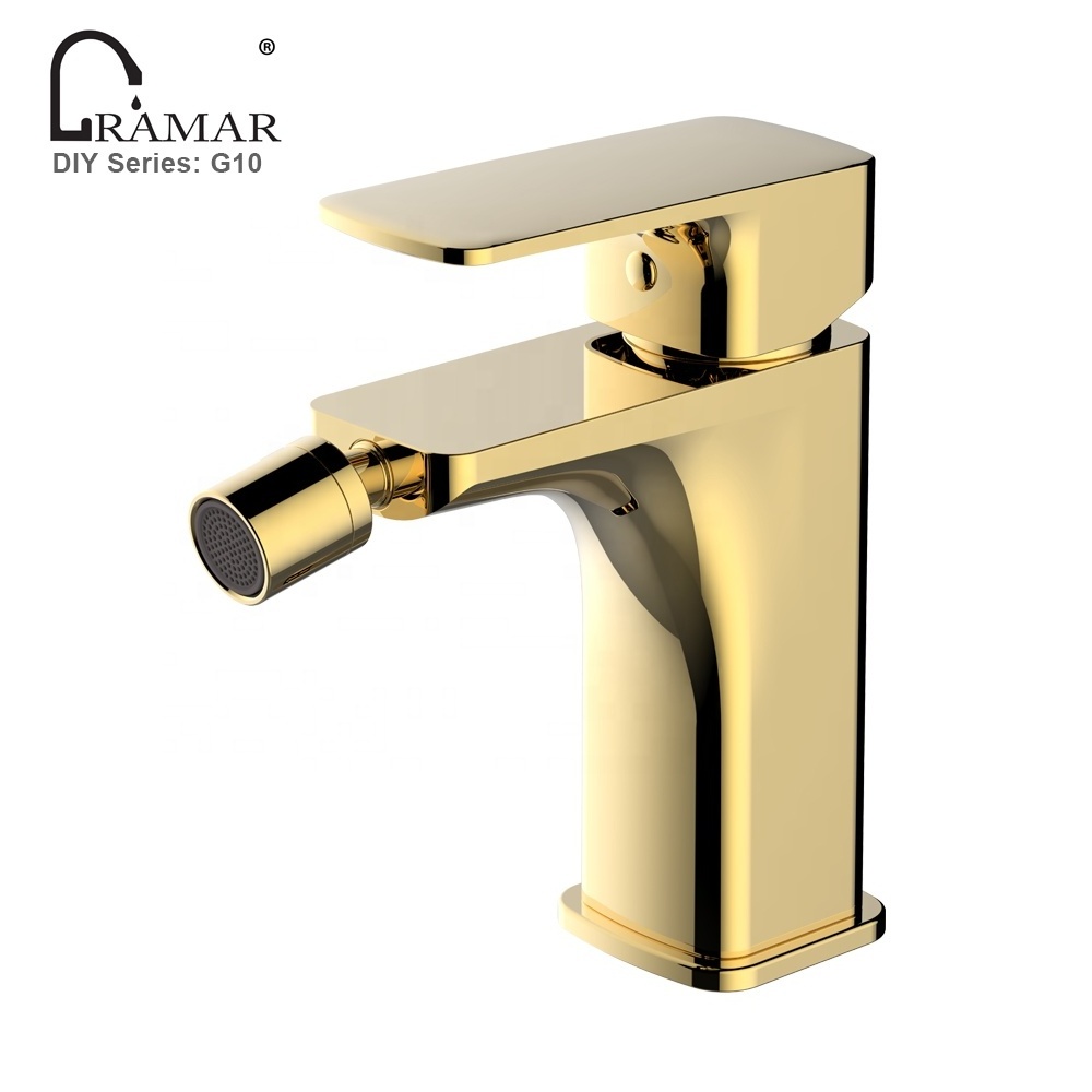 Wholesale European Brass Chrome Gold Bathroom Toilet Kit Tap Faucet Bidet Mixer