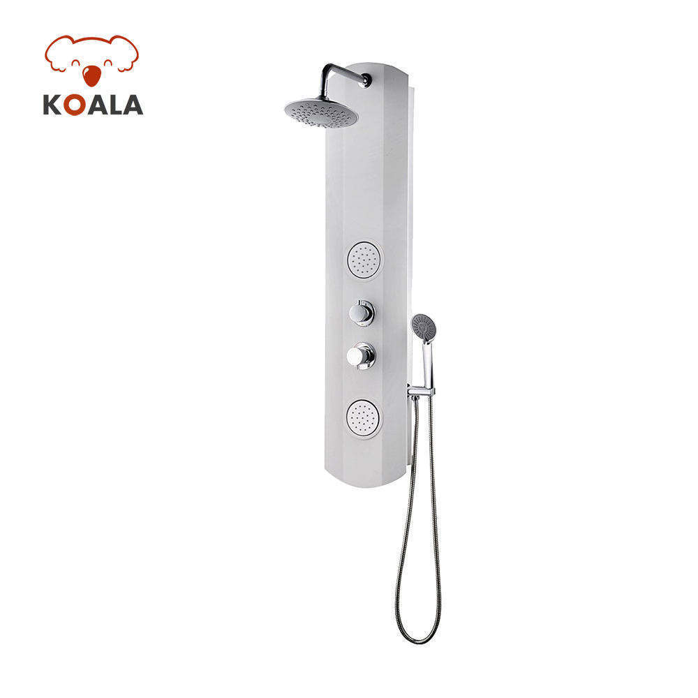 China Design Bathroom 4 Funtion Massage Heat Water With Handset And Jet Cheap Resin Wall Mounted Acrylic Shower Panel