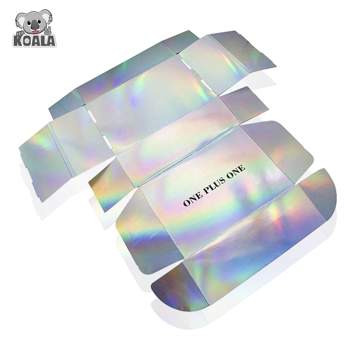 Luxury Boutique Pink Glitter Holographic Silver Folding Wig Boxes Custom Logo Packaging