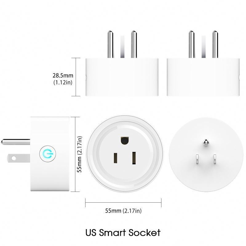 Custom Home Product Wireless Remote Control Power Switch Electrical Wifi Us Smart Plug Socket