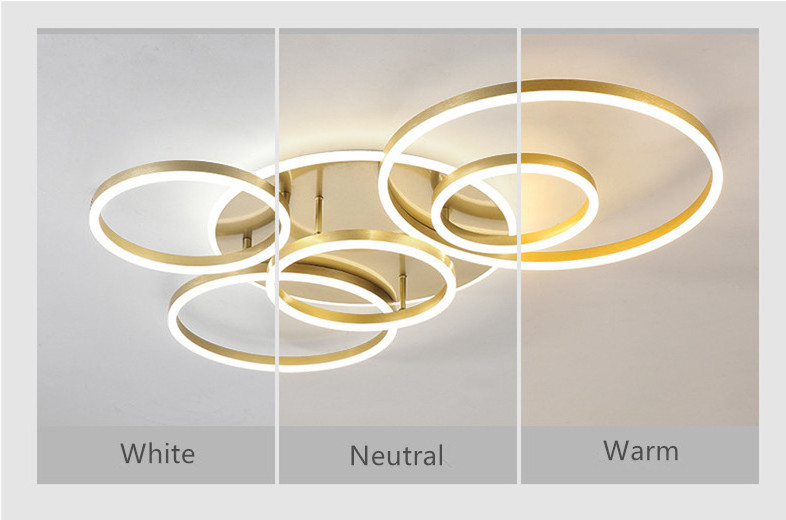 Wholesale Luxury Nordic Modern  Circle Hanging Lights Indoor Decorative Ceiling Light Gold Round Led Pendant Light