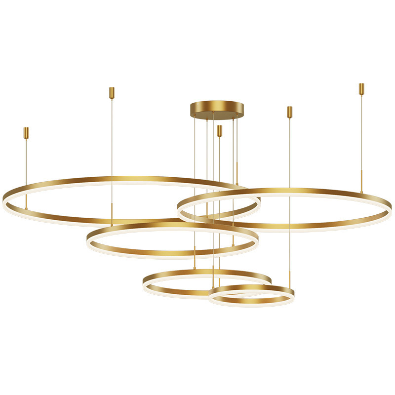 Wholesale High Quality Indoor Nordic Modern Luxury Circle Hanging Lights Decorative Ceiling Light Gold Round Led Pendant Light