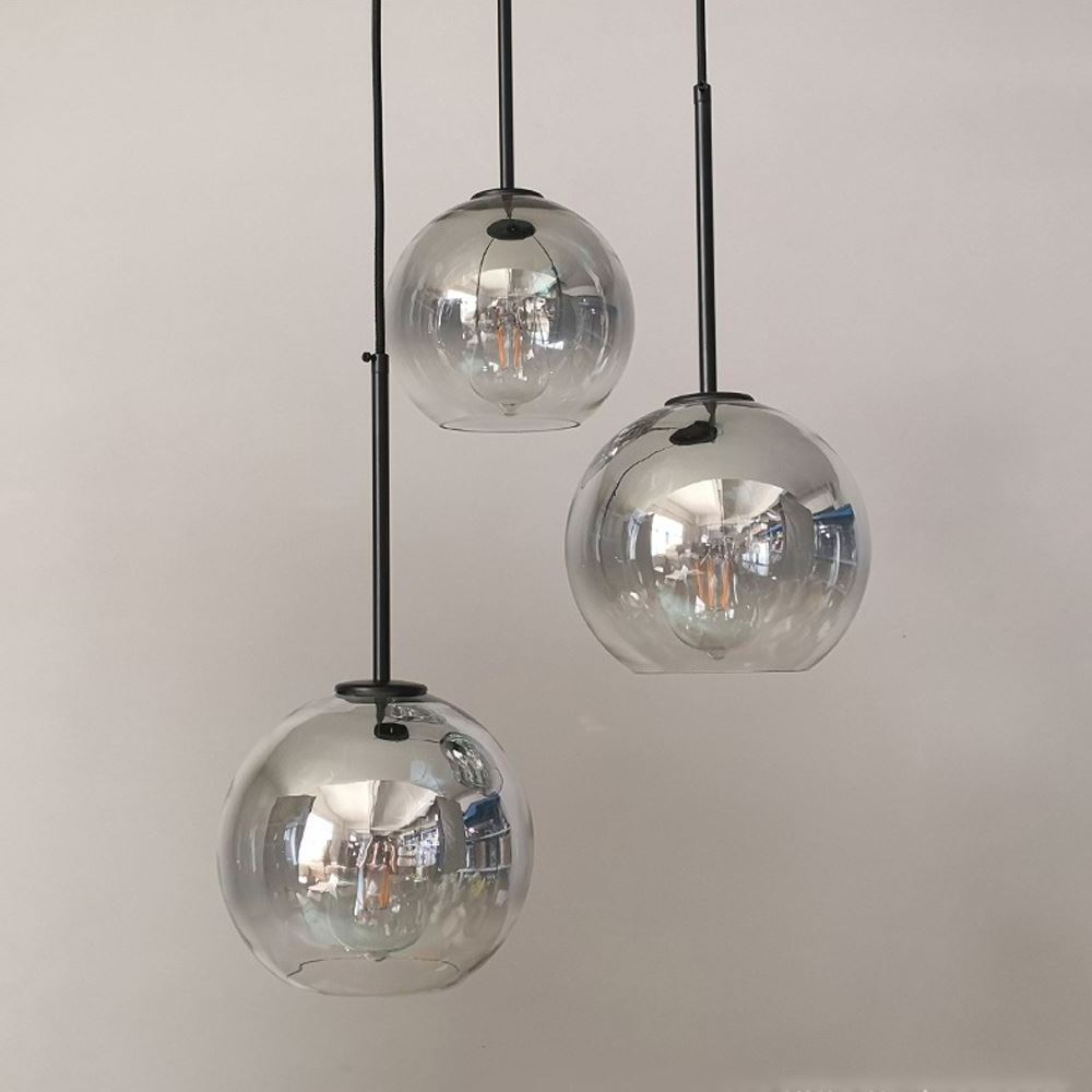 Nordic Modern Decor Home E27 Gold Hanging Lamp Modern Led Glass Globe Bubble Glass Ball Pendant Light