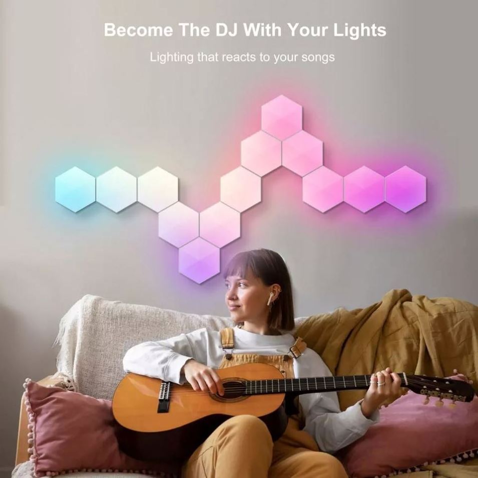 tuya Smart WIFI DIY Design Colorful Wall Light Panels Triangle Lights RGB LED Lights