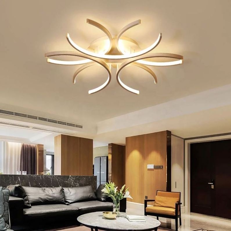 Modern Led Ceiling Lamps Chandeliers For Living Room Bedroom Kitchen Study Room White Remote Control Dimming Lights Fixtures