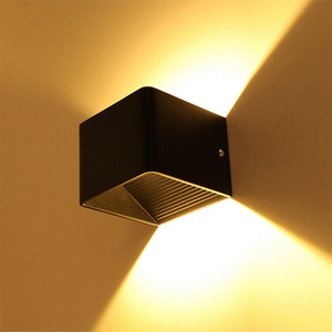 Modern Wall Light Fixture Up Down Cube Lamp Bedroom Besides Lights 3W 5W 7W Cool Warm White Wall Lamp