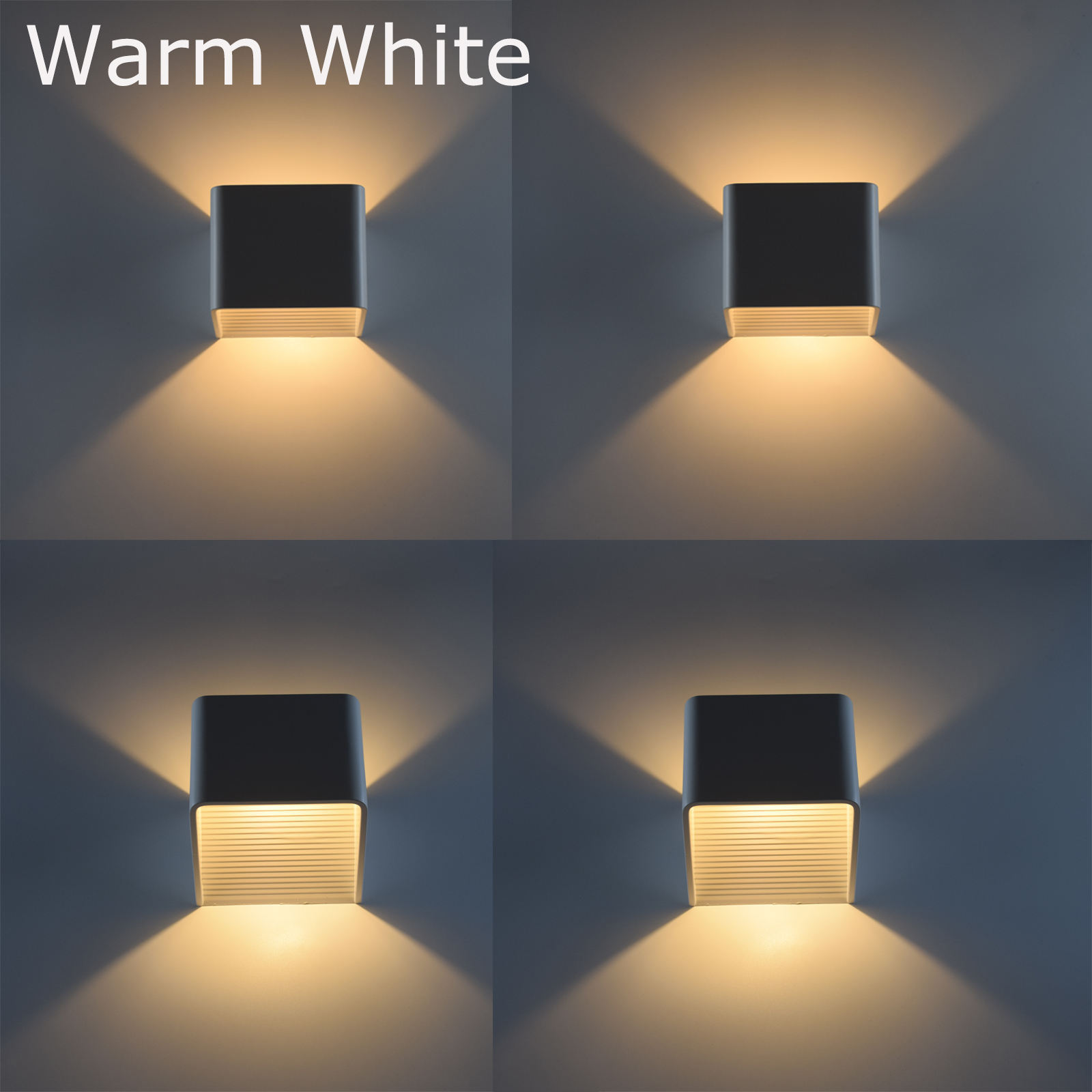 Modern Wall Light Fixture Up Down Cube Lamp Bedroom Besides Lights 3W 5W 7W Cool Warm White Wall Lamp