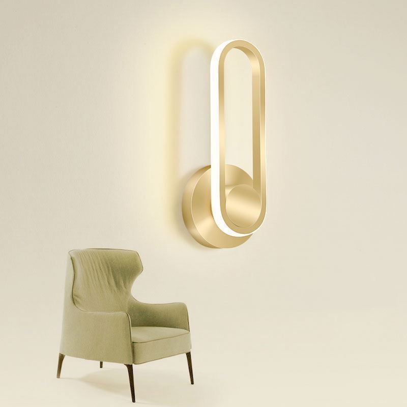 Wall light bedroom 12W bedside led light background wall lamp revolving aisle wall sconce