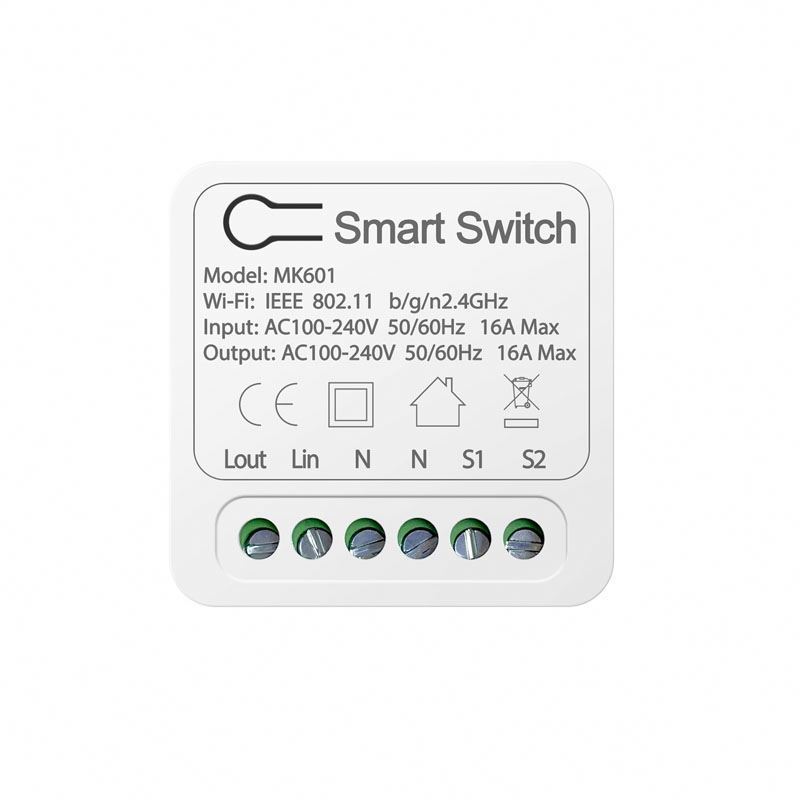 Smart Home Automation 2 Way Control Supports 10A/16A Mini Tuya Smart Wifi Switch Smart DIY Switch