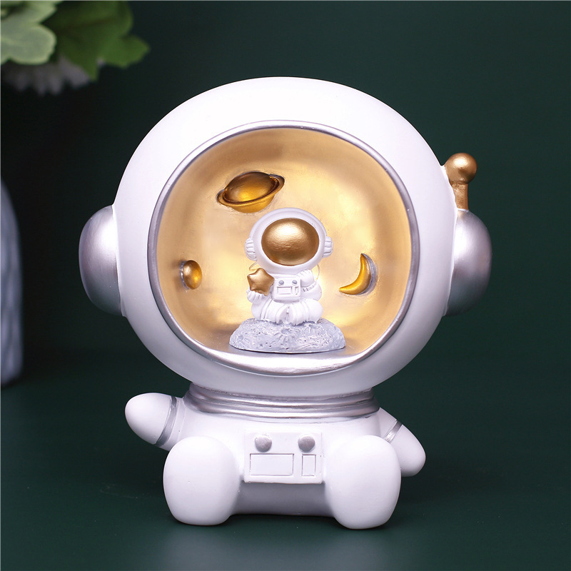 Astronaut Light Table Lamp Desktop Ornaments Piggy Bank Coin Storage Box Night Light Astronaut Night Light\