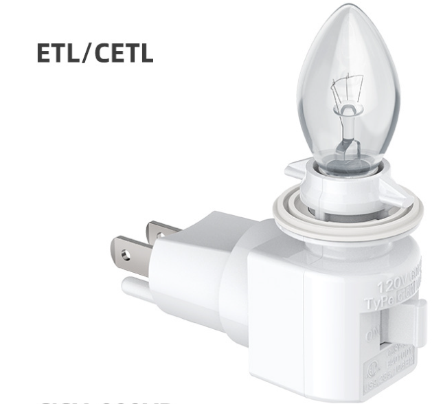 C-Ul Etl Usa E12 Caliber Night Light Wall Lamp Holder E12 Socket Plug