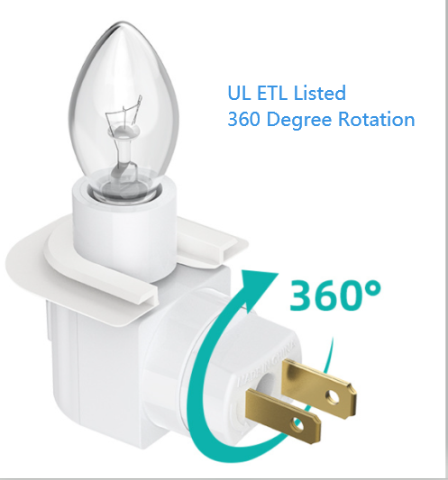 C-Ul Etl Usa E12 Caliber Night Light Wall Lamp Holder E12 Socket Plug