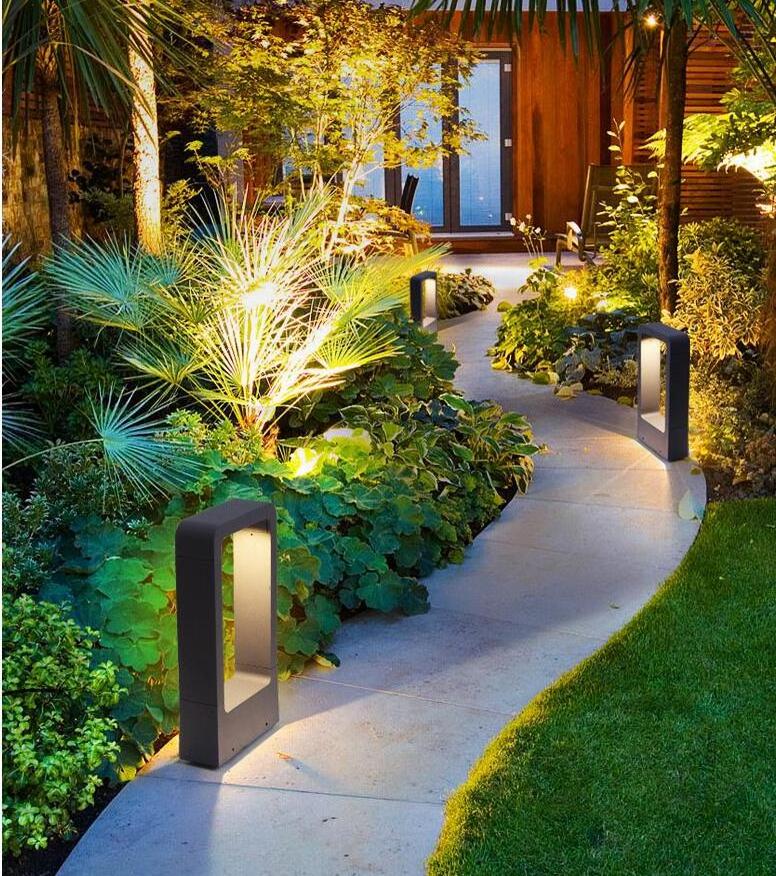 Modern Decoration Exterior IP65 Waterproof Hotel Villa Landscape Lawn Light Yard COB LED Bollard Light LED Outdoor Garden Light