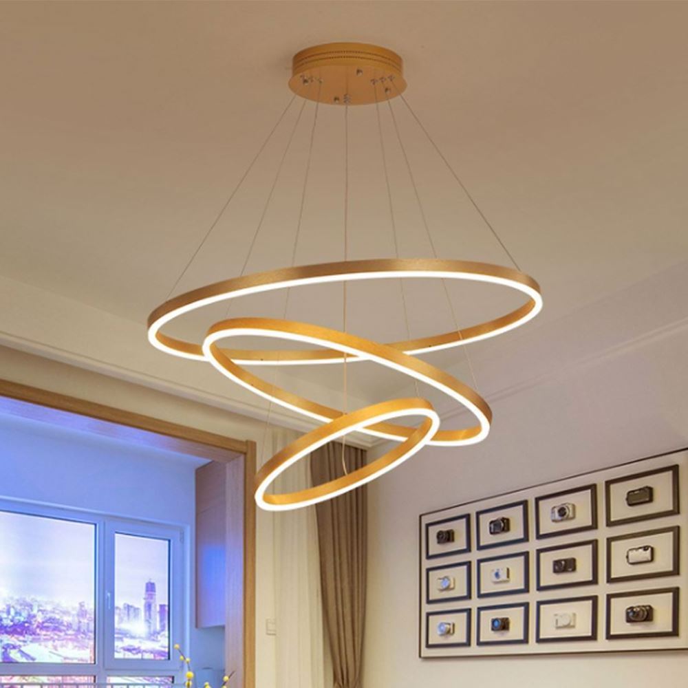 Acrylic Lampshade Circular Pendant Tube Light Ceiling Lamp For Kitchen Bar