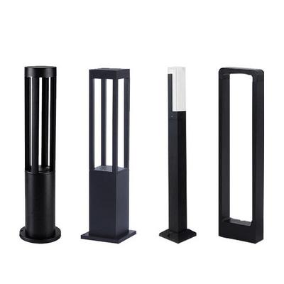 Stand Garden Path Lights Black Aluminum Landscape Lawn Cob Led Bollard Light For Landscape Yard Square Garden Light