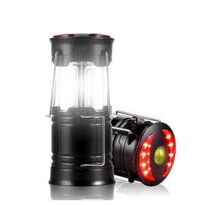 Waterproof Collapsible Lantern Outdoor Camp Light Emergency Warning Multifunctional Portable Lantern Cob Led Camping Lantern