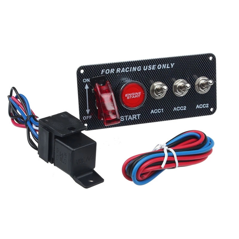 Type-D 3Acc switch panel for race car, Racing ignition switch panel with push button start