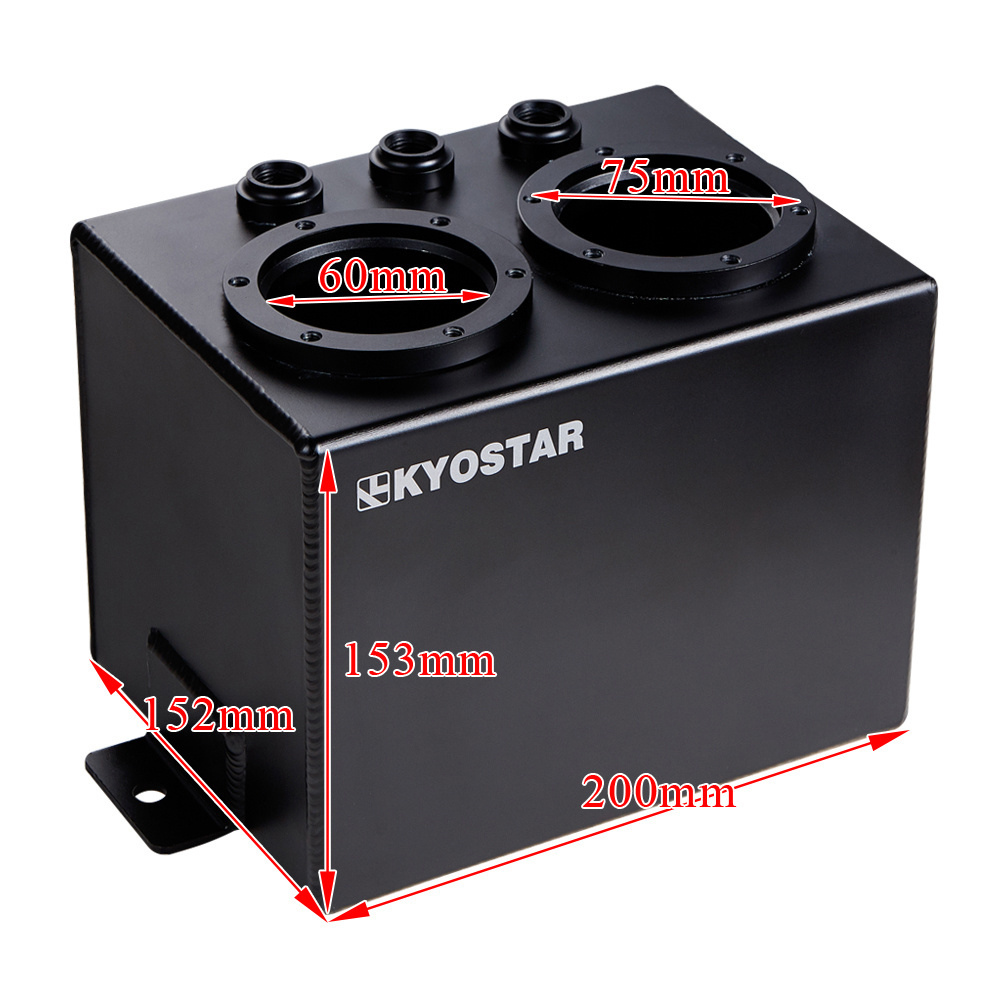 KYOSTAR 3L AN6 Fitting Double Port Billet Aluminum dual Fuel surge Tank Swirl Pot