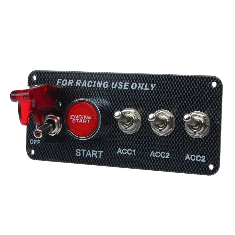 Type-D 3Acc switch panel for race car, Racing ignition switch panel with push button start