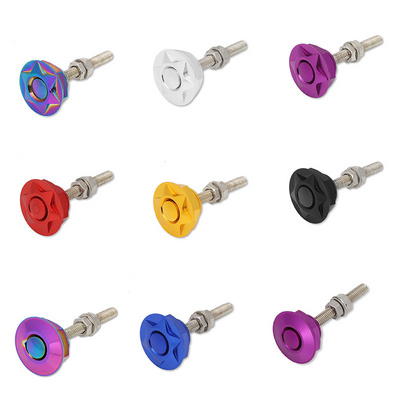 Neo Chrome Universal Push Button CNC Billet Aluminum Racing New Appearance Kit Quick Release Car Hood pin lock