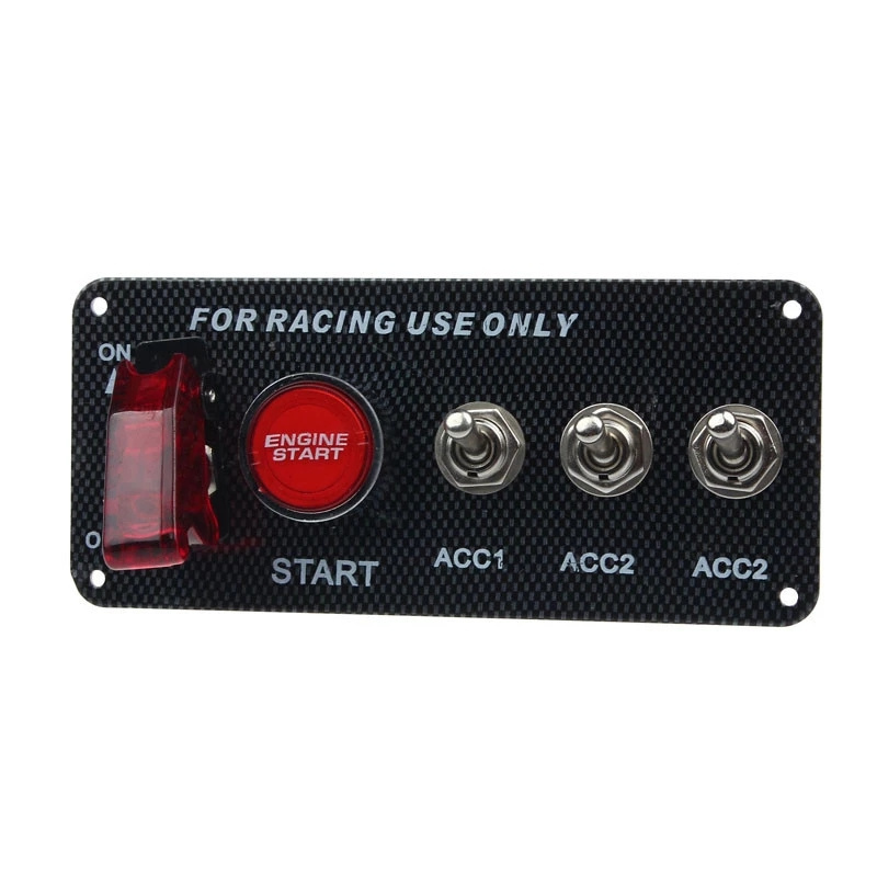 Type-D 3Acc switch panel for race car, Racing ignition switch panel with push button start